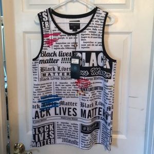 Mens Black Lives Matter Tank Top New Large